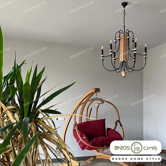 لوستر پذیرایی مدل گیسو 6 شعله خرید مبل باروس 383 (6)