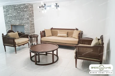 مبل نئوکلاسیک کاجی طرح گنجشک دار کد ۲ خرید مبل باروس ۱۳۹۱ (5)