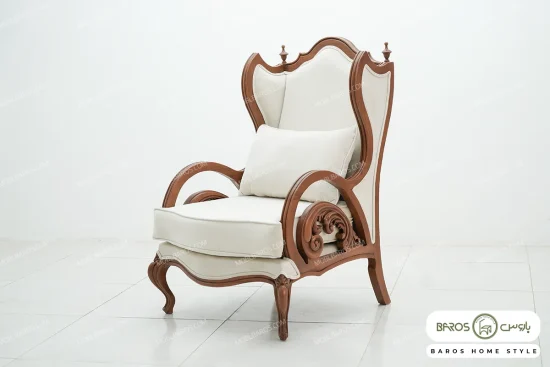 مبل نئوکلاسیک ۱۲ نفره کاجی، کویین، کینگ خرید مبل باروس 2342 (2)