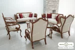 مبل نئوکلاسیک ۱۲ نفره کاجی، کویین، کینگ خرید مبل باروس 2342 (4)