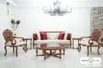 مبل نئوکلاسیک ۱۲ نفره کاجی، کویین، کینگ خرید مبل باروس 2342 (5)