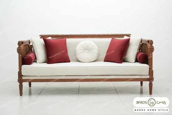 مبل نئوکلاسیک ۱۲ نفره کاجی، کویین، کینگ خرید مبل باروس 2342 (7)