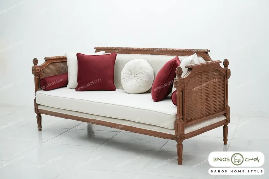 مبل نئوکلاسیک ۱۲ نفره کاجی، کویین، کینگ خرید مبل باروس 2342 (8)