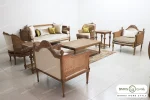 مبل کلاسیک کاجی با مبل تک نفره پرنس خرید مبل باروس 10183 (14)
