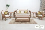 مبل کلاسیک کاجی با مبل تک نفره پرنس خرید مبل باروس 10183 (3)