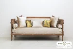 مبل کلاسیک کاجی با مبل تک نفره پرنس خرید مبل باروس 10183 (5)