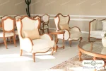مبل کلاسیک گندم و چستر نیکا و تک کینگ خرید مبل باروس 1014 (1)