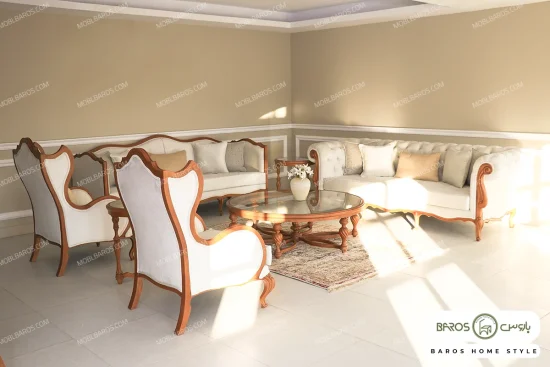 مبل کلاسیک گندم و چستر نیکا و تک کینگ خرید مبل باروس 1014 (3)
