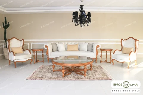 مبل کلاسیک گندم و چستر نیکا و تک کینگ خرید مبل باروس 1014 (8)