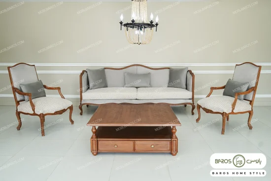 مبل کلاسیک گندم، چسترنیکا، رومینا فرانسوی خرید مبل باروس 49939 (4)