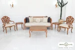 مبل کلاسیک ۱۰ نفره کاجی و چستر نیکا و کینگ خرید باروس (11)