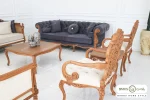 مبل کلاسیک ۱۰ نفره کاجی و چستر نیکا و کینگ خرید باروس (2)