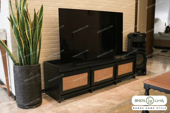 میز تلویزیون حصیری و چوبی مدل لوسیا خرید مبل باروس 1018 (1)