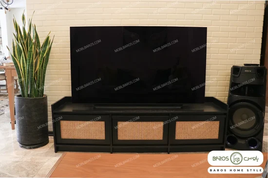 میز تلویزیون حصیری و چوبی مدل لوسیا خرید مبل باروس 1018 (2)