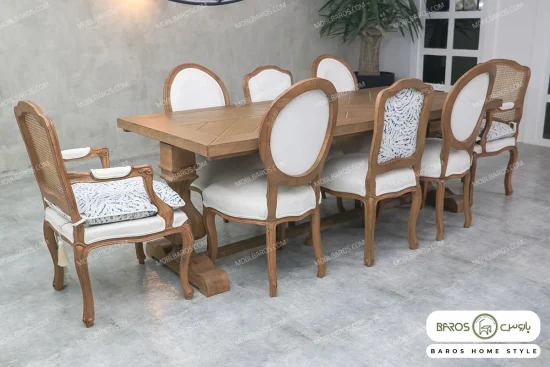 میز ناهارخوری دکورا با صندلی راشل کد ۸ خرید مبل باروس ۱۰۱۲ (3)