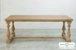 میز ناهارخوری و غذاخوری چوبی کلاسیک گندم با میز راشل مبل باروس (6)