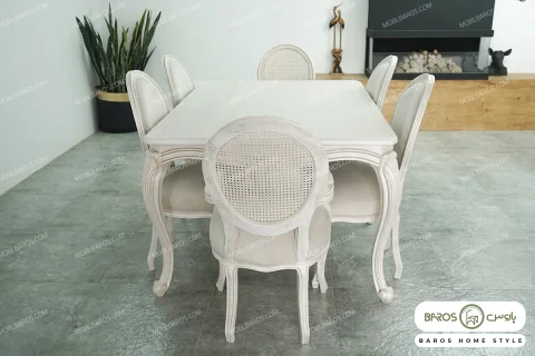 میز ناهارخوری و غذاخوری کلاسیک جدید موناکو کد ۳ خرید مبل باروس ۳۸۳۸۲ (1)