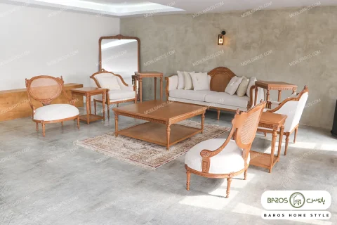 ست مبلمان جدید کاجی با کد ۲ خرید مبل باروس ۴۹۴۹۳ (1)