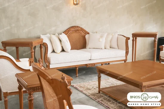 ست مبلمان جدید کاجی با کد ۲ خرید مبل باروس ۴۹۴۹۳ (4)