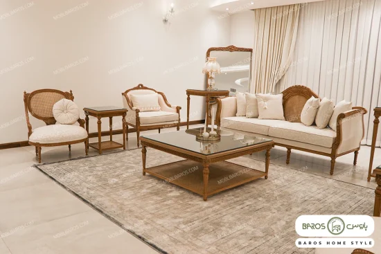 ست مبلمان جدید کاجی با کد ۲ خرید مبل باروس ۴۹۴۹۳ (5)