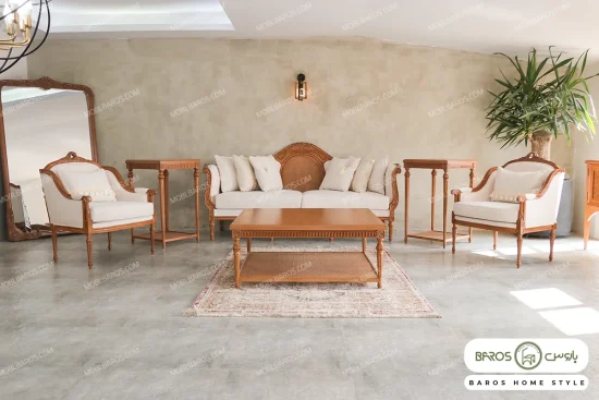 ست مبلمان جدید کاجی با کد ۲ خرید مبل باروس ۴۹۴۹۳ (6)