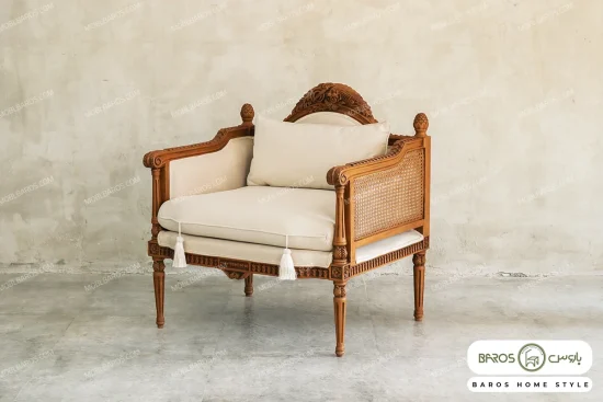 ست مبلمان جذاب و جدید کاجی چستر خرید مبل باروس 49593 (7)