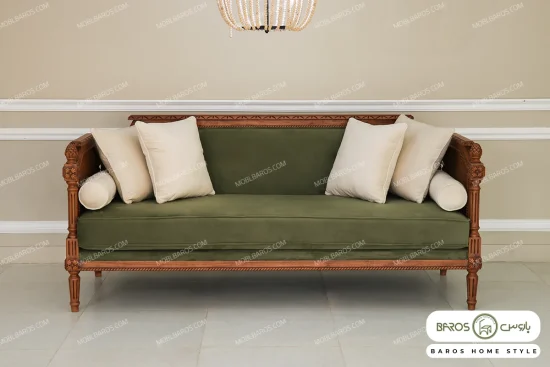مبل کلاسیک جدید کاجی کد ۲ خرید مبل باروس ۴۹۴۹۳۲ (6)