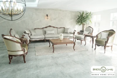 مبل کلاسیک لوکس و منبتی جدید نوادا کد ۳ خرید مبل باروس ۵۹۵۹۴ (1)