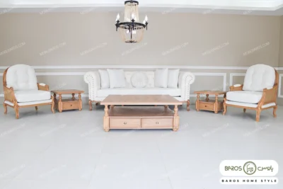 مبل کلاسیک و راحتی ۸ نفره گندم و جورجیا چستر شیاره و روما کد 2 خرید مبل باروس 49493 (4)
