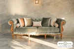 مبل ۸ نفره کلاسیک گندم چستر نیکا و روما خرید مبل باروس 4949 (8)