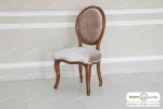 میز ناهار خوری چوبی ابزاری با صندلی راشل پایه سم آهویی کد ۴ (4)