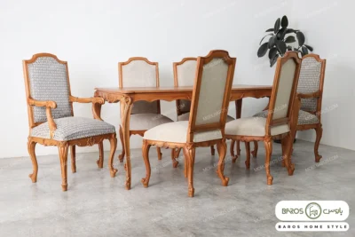 میز ناهارخوری رومینا مدل کلاسیک کد 2 خرید مبل باروس 494939 (1)
