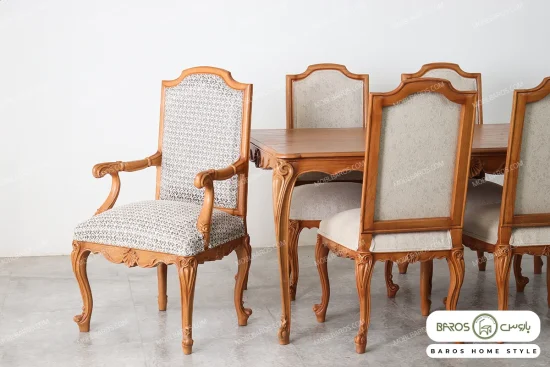 میز ناهارخوری رومینا مدل کلاسیک کد 2 خرید مبل باروس 494939 (2)