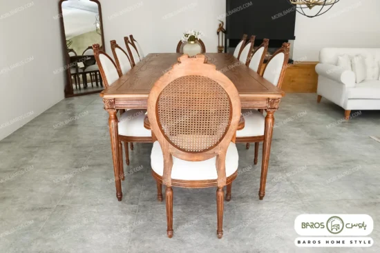 میز ناهارخوری چوبی کاجی کد ۱۰ باروس 65 (5)