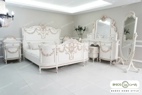 تخت خواب عروس و داماد جدید ژینوس کد ۳ خرید باروس (1)