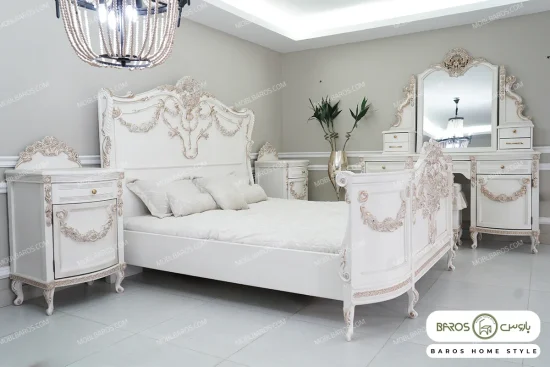 تخت خواب عروس و داماد جدید ژینوس کد ۳ خرید باروس (11)