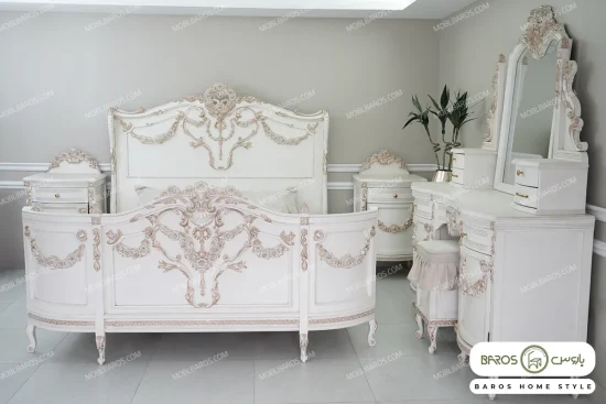 تخت خواب عروس و داماد جدید ژینوس کد ۳ خرید باروس (12)