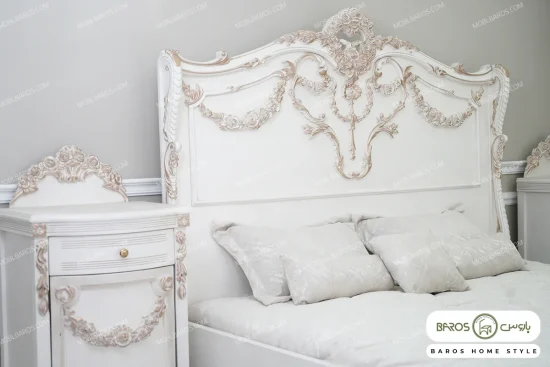 تخت خواب عروس و داماد جدید ژینوس کد ۳ خرید باروس (14)