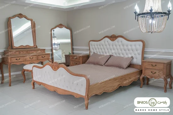 تخت خواب چوبی و سرویس خواب راشل کد ۲۰ خرید باروس (1)