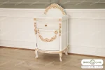 سرویس خواب دو نفره چوبی عروس ژینوس رنگ سفید باروس (3)