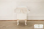سرویس خواب دو نفره چوبی عروس ژینوس رنگ سفید باروس (4)