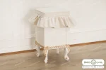 سرویس خواب دو نفره چوبی عروس ژینوس رنگ سفید باروس (5)