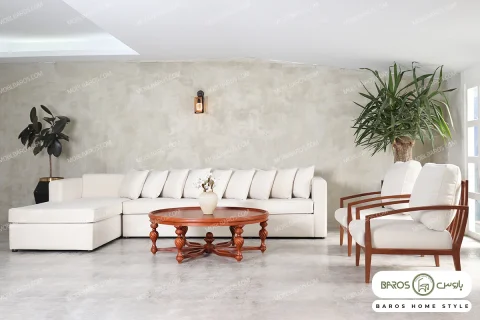 مبل ال راحتی صبا با مبل تک نفره پرومکس خرید مبل باروس 494939 (4)