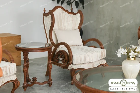 مبلمان سلنطنتی شیک جدید کینگ کویین کد ۹ خرید مبل باروس ۴۹۴۹ (2)