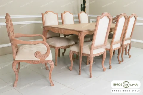 میز ناهار خوری رومینا باصندلی فرانسوی کد ۳ خرید مبل باروس (1)