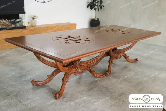 میز ناهار خوری سلطنتی چوبی مهرآنا خرید مبل باروس 49493 (1)