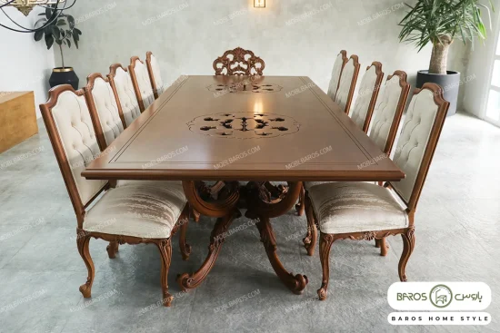 میز ناهار خوری چوبی مدرن مهرآنا خرید مبل باروس 49494 (2)
