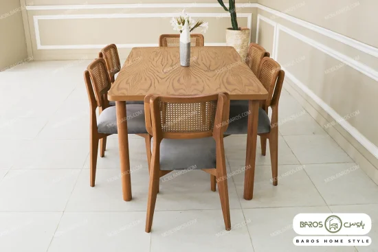 میز ناهار خوری چوبی کم جا سایان خرید مبل باروس 4949393 (2)