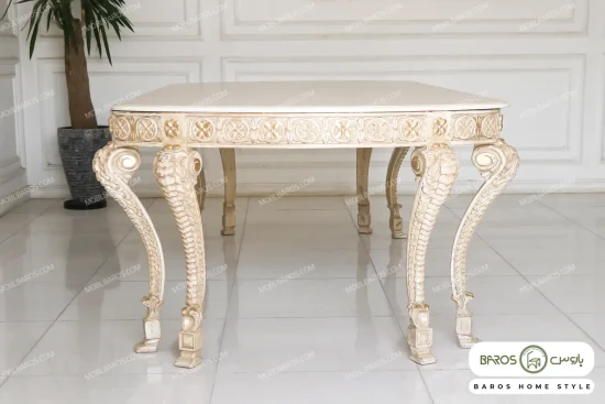 میز ناهارخوری کلاسیک و چوبی جدید الینا کد ۵ باروس 1 (1)
