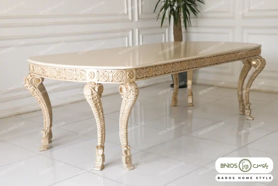 میز ناهارخوری کلاسیک و چوبی جدید الینا کد ۵ باروس 1 (3)